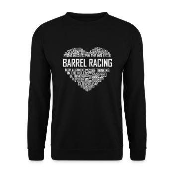 Barrel Racing - Heart - Unisex Sweatshirt - black - Front - Alina (178cm) & Michal (187cm)