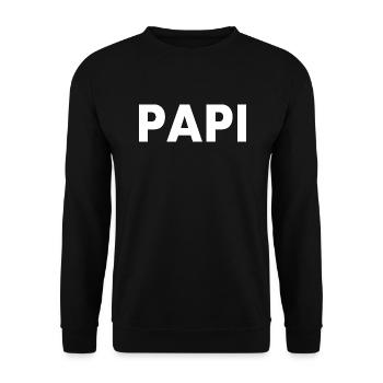 Papi - Unisex Sweatshirt - black - Front - Alina (178cm) & Michal (187cm)