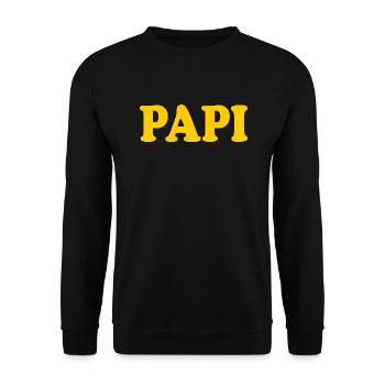 Papi - Unisex Sweatshirt - black - Front - Alina (178cm) & Michal (187cm)