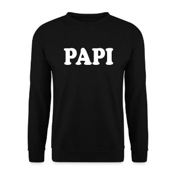 Papi - Unisex Sweatshirt - black - Front - Alina (178cm) & Michal (187cm)