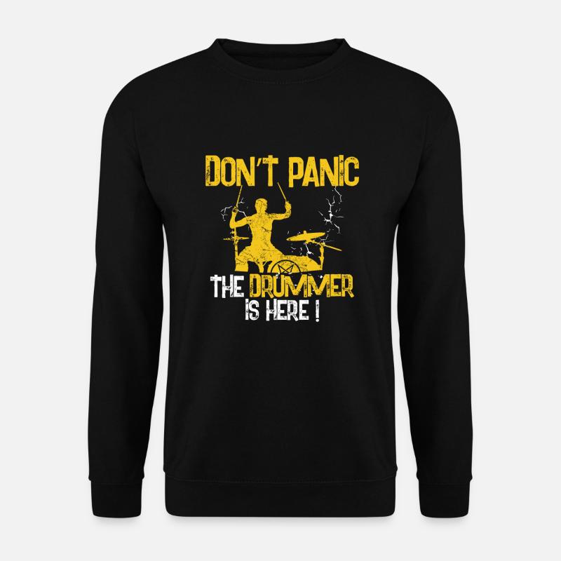 Schlagzeuger ist da keine Angst - Unisex Pullover - Schwarz