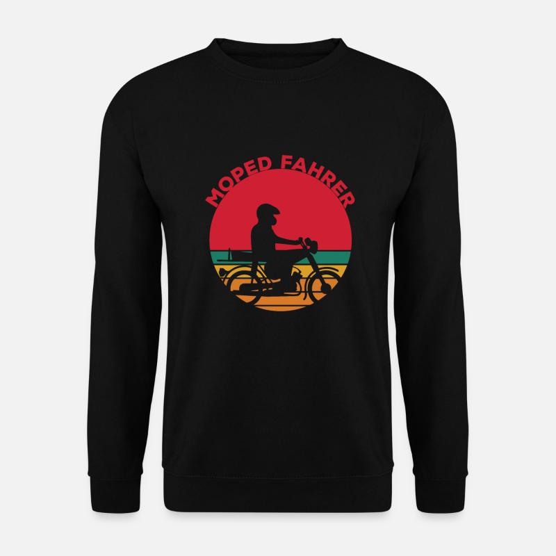 S51 Mopedfahrer Geschenk T-Shirt - Unisex Pullover - Schwarz