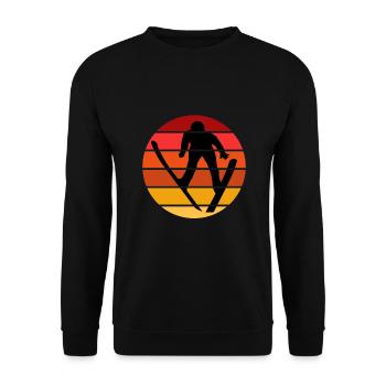 T-shirt sport cadeau de saut à ski - Sweat-shirt Unisexe - noir - Devant - Alina (178cm) & Michal (187cm)