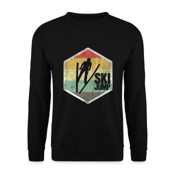 Tee-shirt cadeau saut à ski - Sweat-shirt Unisexe - noir - Devant - Alina (178cm) & Michal (187cm)