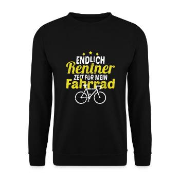 Cyclisme à la retraite Vélos Proverbes retraités - Sweat-shirt Unisexe - noir - Devant - Alina (178cm) & Michal (187cm)