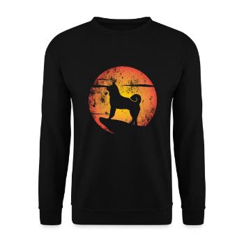Akita Dog Pet Pet Gift T-Shirt - Unisex Sweatshirt - black - Front - Alina (178cm) & Michal (187cm)