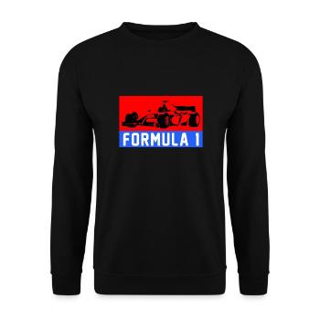 T-shirt Cadeau Un Formule Fan - Sweat-shirt Unisexe - noir - Devant - Alina (178cm) & Michal (187cm)