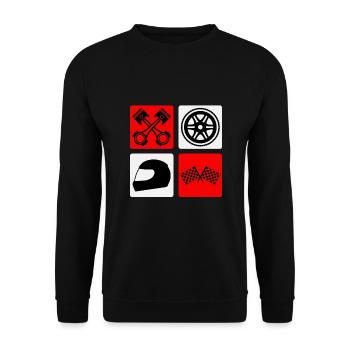 T-shirt Cadeau Un Formule Fan - Sweat-shirt Unisexe - noir - Devant - Alina (178cm) & Michal (187cm)