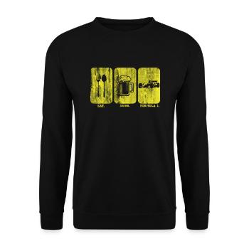 T-shirt Cadeau Un Formule Fan - Sweat-shirt Unisexe - noir - Devant - Alina (178cm) & Michal (187cm)