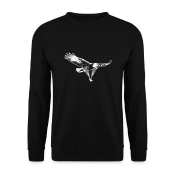 Paragliding Eagle Paraglider - Unisex Sweatshirt - black - Front - Alina (178cm) & Michal (187cm)