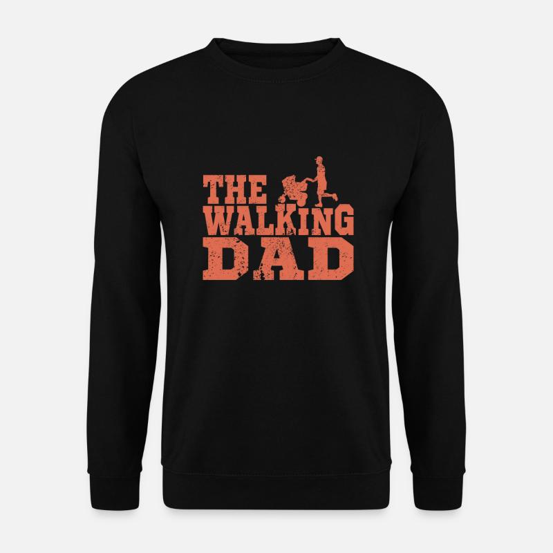 Walking Dad mit Kinderwagen - Unisex Pullover - Schwarz
