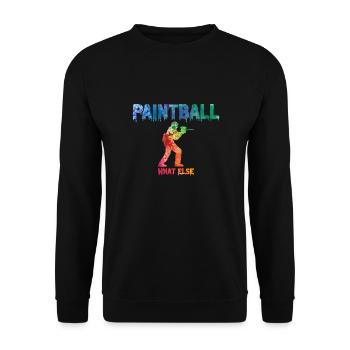 Je joue au paintball quoi d'autre - Sweat-shirt Unisexe - noir - Devant - Alina (178cm) & Michal (187cm)