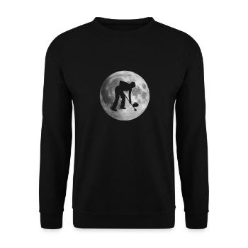 Curling au clair de lune sous une pleine lune - Sweat-shirt Unisexe - noir - Devant - Alina (178cm) & Michal (187cm)