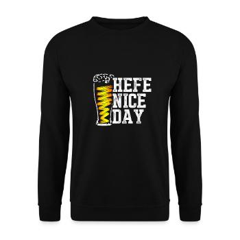 Weißbier Hefebier Bier Spruch - Unisex Pullover - Schwarz - Vorne - Alina (178cm) & Michal (187cm)
