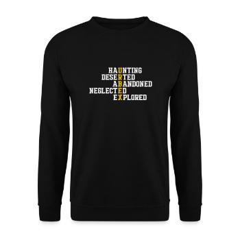Urbex Urban Exploring Crew - Unisex Pullover - Schwarz - Vorne - Alina (178cm) & Michal (187cm)