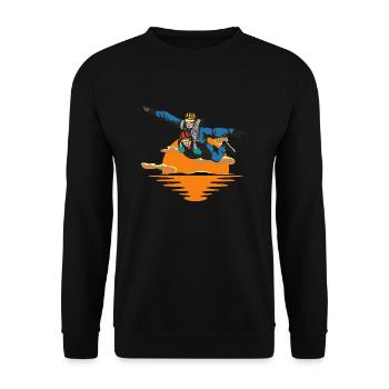 Saut en tandem Parachutiste - Sweat-shirt Unisexe - noir - Devant - Alina (178cm) & Michal (187cm)
