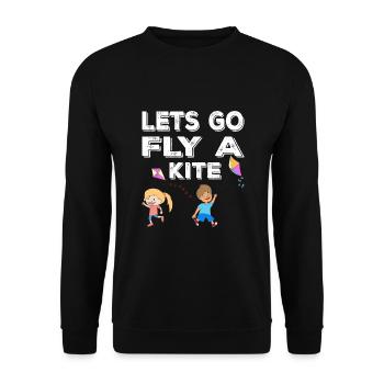 Cerf-volant de sport cerf-volant dans le vent - Sweat-shirt Unisexe - noir - Devant - Alina (178cm) & Michal (187cm)