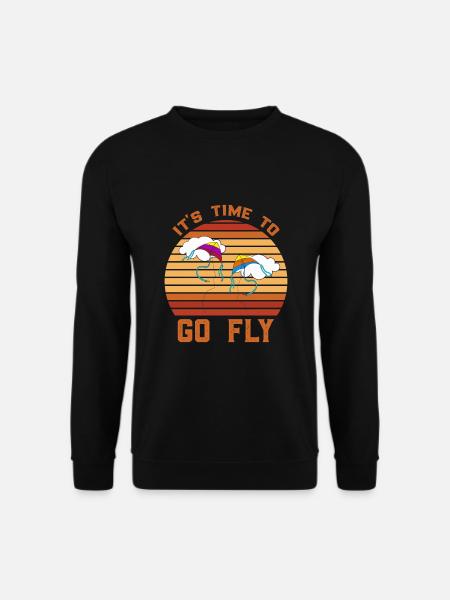 Papierdrachen steigen lassen - Herbst Hobby - Unisex Pullover - Schwarz