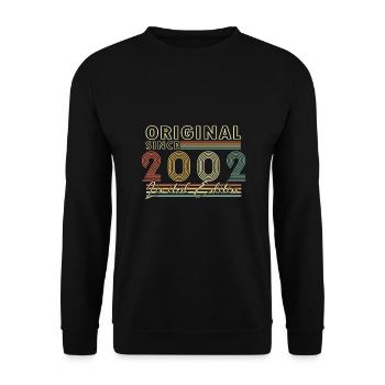 20 years old 2002 vintage retro - Unisex Sweatshirt - black - Front - Alina (178cm) & Michal (187cm)
