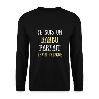 barbu parfait humour barbe homme cadeau rigolo - Sweat-shirt Unisexe - noir - Devant - Alina (178cm) & Michal (187cm)