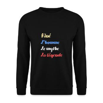 kiné homme mythe légende humour kinésithérapeute - Sweat-shirt Unisexe - noir - Devant - Alina (178cm) & Michal (187cm)