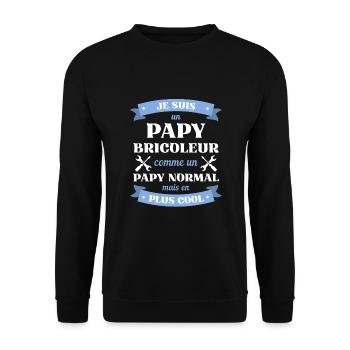 papy bricoleur cool humour bricolage homme cadeau - Sweat-shirt Unisexe - noir - Devant - Alina (178cm) & Michal (187cm)
