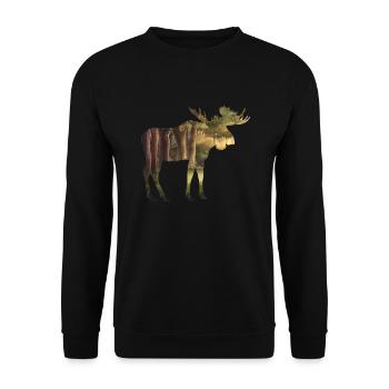 Moose - Unisex Sweatshirt - black - Front - Alina (178cm) & Michal (187cm)