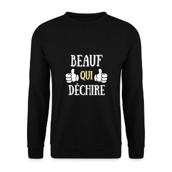 Beauf Qui Déchire Homme Humour Beau Frère Cadeau - Sweat-shirt Unisexe - noir - Devant - Alina (178cm) & Michal (187cm)