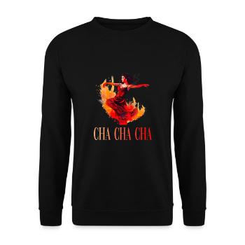 Cha Cha Cha Tanz Kubanischer Tanz Kuba Urlaub - Unisex Pullover - Schwarz - Vorne - Alina (178cm) & Michal (187cm)