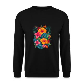 Floristin für eine Floristin - Unisex Pullover - Schwarz - Vorne - Alina (178cm) & Michal (187cm)