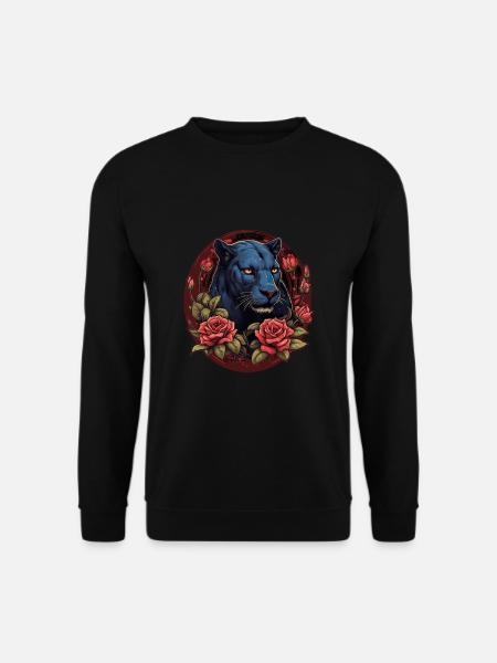 Schwarzer Panther Großkatze - Unisex Pullover - Schwarz