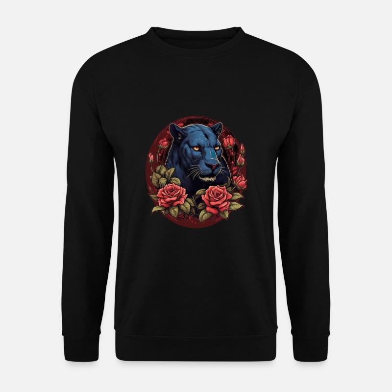 Schwarzer Panther Großkatze - Unisex Pullover - Schwarz