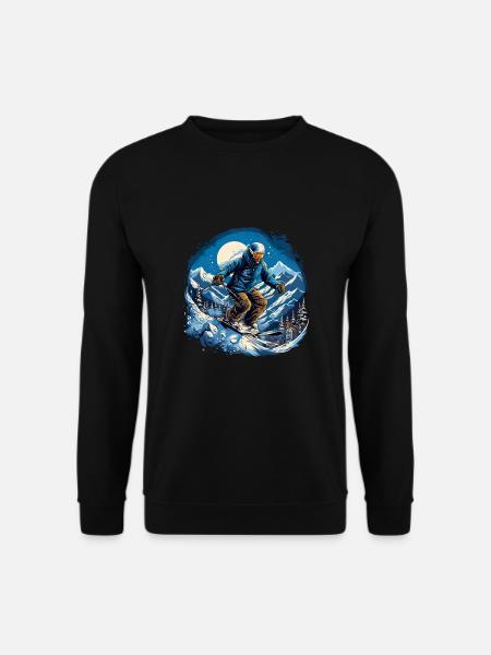 Skifahren Winterspaß - Unisex Pullover - Schwarz
