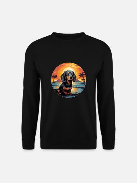 Dackel Hund für einen Hundebesitzer Dackel - Unisex Pullover - Schwarz
