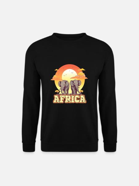 Elefant Afrika Safari - Unisex Pullover - Schwarz