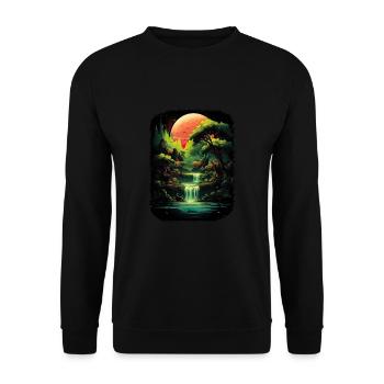 Bonsai Baum Bonsaischale Japanischer Baum - Unisex Pullover - Schwarz - Vorne - Alina (178cm) & Michal (187cm)