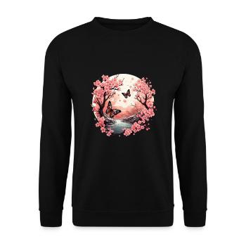 Bonsai Baum Bonsaischale Japanischer Baum - Unisex Pullover - Schwarz - Vorne - Alina (178cm) & Michal (187cm)