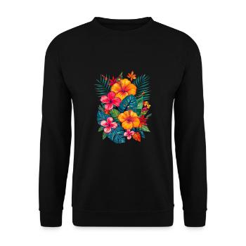 Floristin für eine Floristin - Unisex Pullover - Schwarz - Vorne - Alina (178cm) & Michal (187cm)