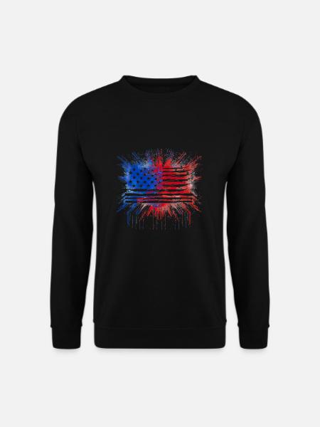 American USA Flagge für Patrioten - Unisex Pullover - Schwarz