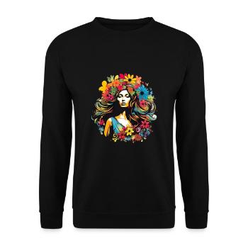 Floristin für eine Floristin - Unisex Pullover - Schwarz - Vorne - Alina (178cm) & Michal (187cm)