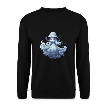 Niedlicher Freundlicher Geist für Kinder für - Unisex Pullover - Schwarz - Vorne - Alina (178cm) & Michal (187cm)
