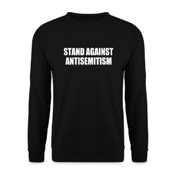 stand against antisemitism - Unisex Pullover - Schwarz - Vorne - Alina (178cm) & Michal (187cm)