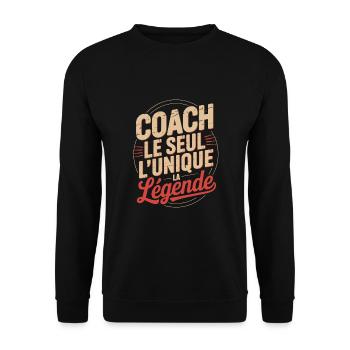 coach sportif le seul homme humour humoristique - Sweat-shirt Unisexe - noir - Devant - Alina (178cm) & Michal (187cm)