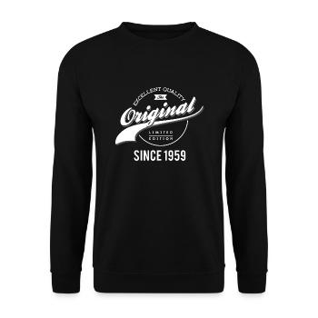 d'origine 1959 - Sweat-shirt Unisexe - noir - Devant - Alina (178cm) & Michal (187cm)
