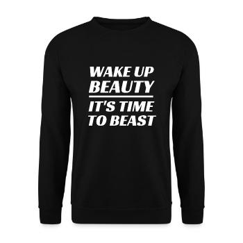 Citation de fille de remise en forme disant Cool Funny Beast Gym - Sweat-shirt Unisexe - noir - Devant - Alina (178cm) & Michal (187cm)