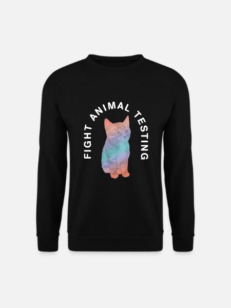 Fight animal testing I Tierversuche - Unisex Pullover - Schwarz