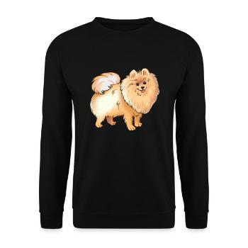 Pomeranian - Unisex Sweatshirt - black - Front - Alina (178cm) & Michal (187cm)
