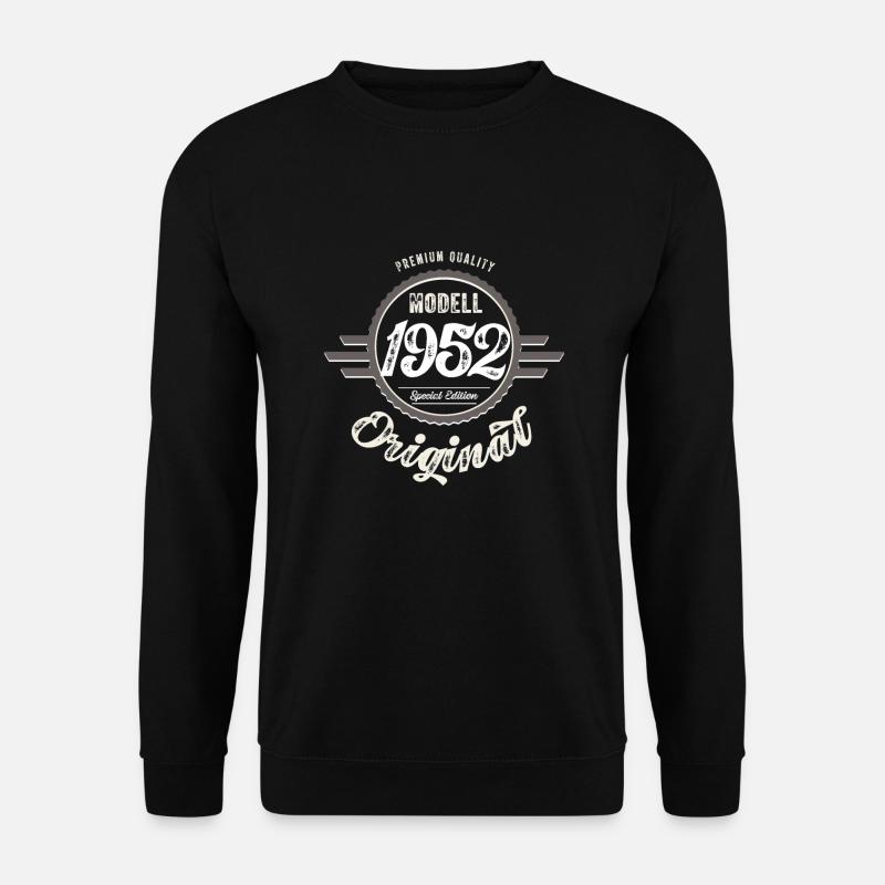 Model 1952 Original Oldtimer Badge 70 Birthday - Unisex Sweatshirt - black