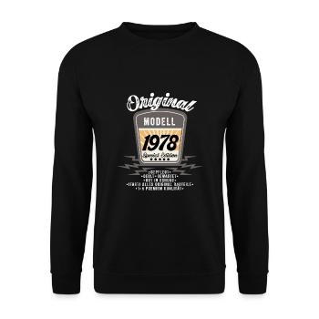Modell 1978 - Unisex Pullover - Schwarz - Vorne - Alina (178cm) & Michal (187cm)