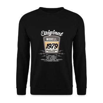 Modell 1979 - Unisex Pullover - Schwarz - Vorne - Alina (178cm) & Michal (187cm)